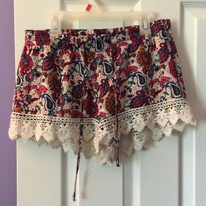 floral soft shorts